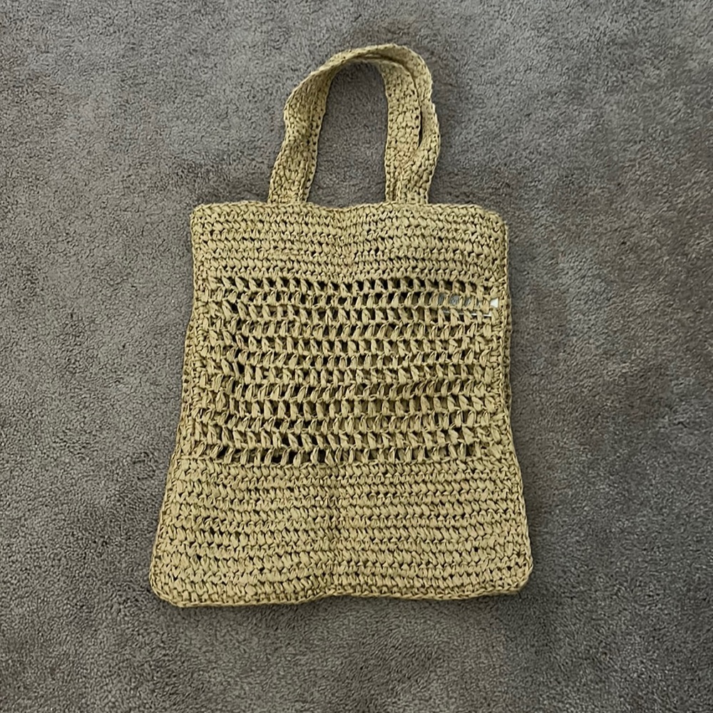 Straw-Paper Crochet Tote Bag